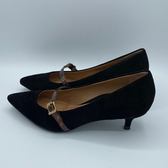 BRAND NEW Vionic Minnie heel in BLACK SUEDE - Picture 3 of 5